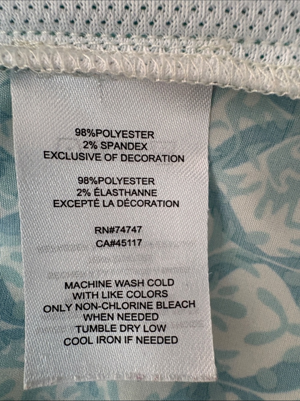 Ascend Teal and White Sleeveless Collared Blouse - Picture 12 of 13